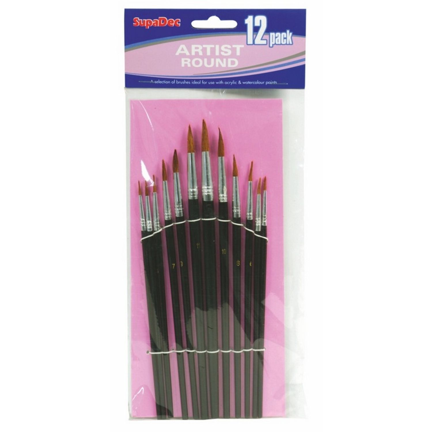 Supadec Artist Brush Set (12 Piece) - Black