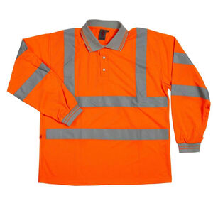 Warrior Unisex Adult Long-Sleeved Safety Hi-Vis Polo Shirt