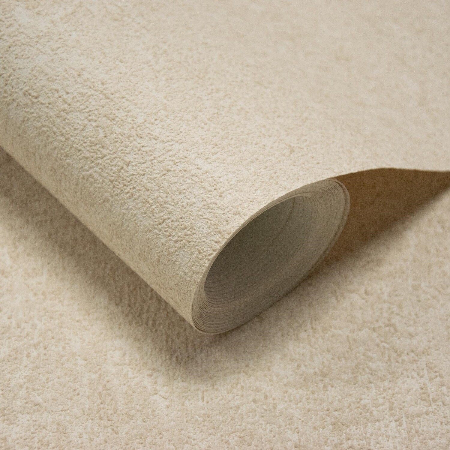 Grandeco Casper Blown Vinyl Wallpaper - Plaster Effect - Beige Cream - Image 3