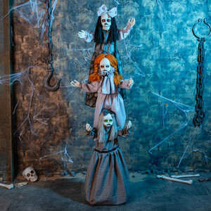Animated Standing Creepy Girls Decoration