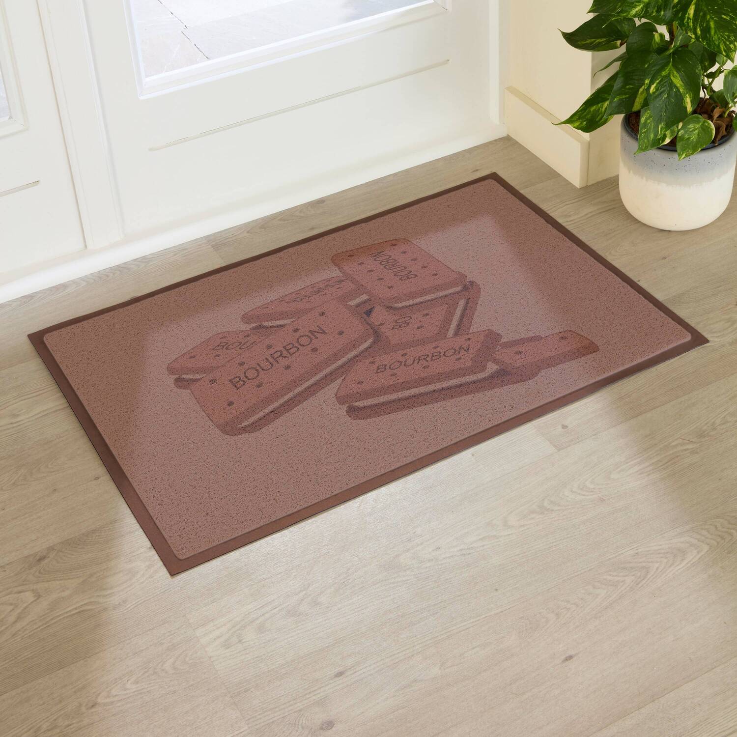 Artsy Mats Bourbons Brown Indoor/Outdoor Doormat (90X60cm) - Multi / 90 X 60Cm