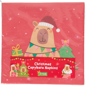 Pack of 20 Christmas Capybara Napkins