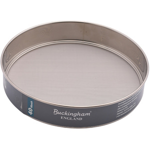 Buckingham Fine Mesh Drum Sieve Stainless Steel 23.5 cm