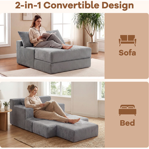 Convertible Sleeper Chair with Pillows