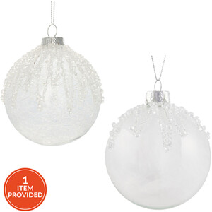 Sequin Topped Filled Bauble