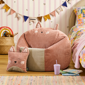 icon Kids Cleo Cat Dome and Cushion Bundle Jumbo Cord, Dawn Pink