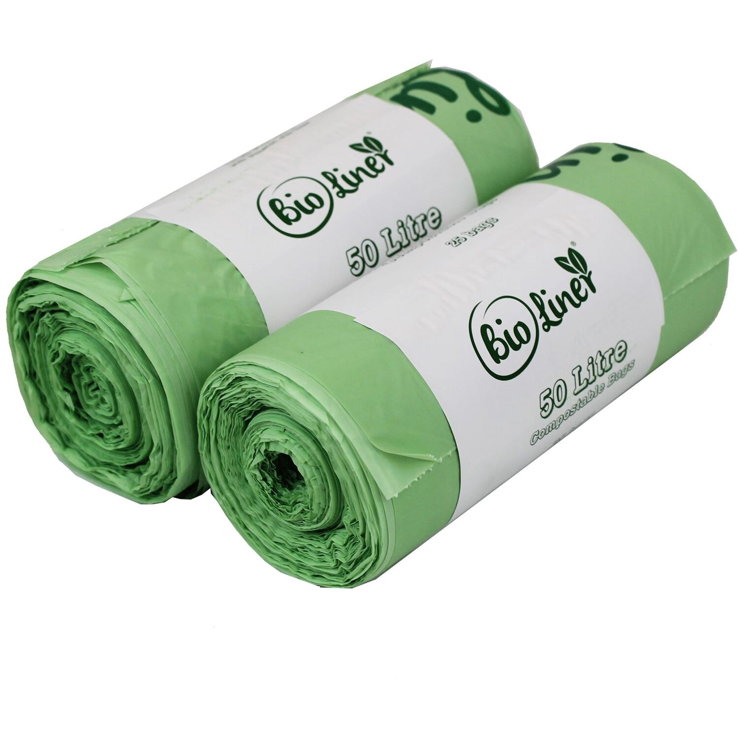 Bioliner 50 Litre Compostable Bags For Swing Bins & Dustbins - Green / 2 - Image 4