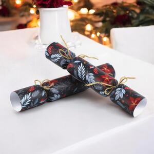 Easy Eco Plastic-Free Poinsettia Christmas Crackers - Set of 6