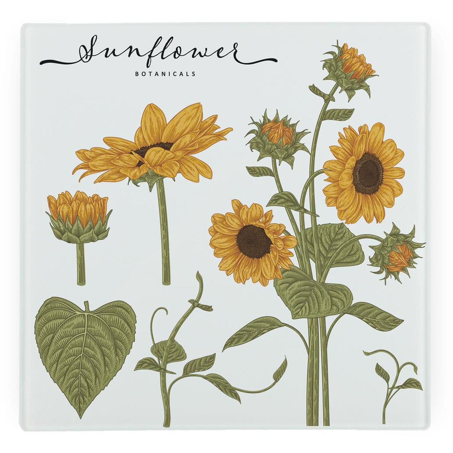 Image of Floral Botanicals Sunflowers Glass Hot Pot&hellip;