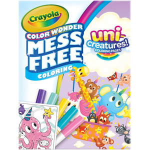 Crayola Color Wonder Uni Creatures Colouring Book and Markers Mess Free