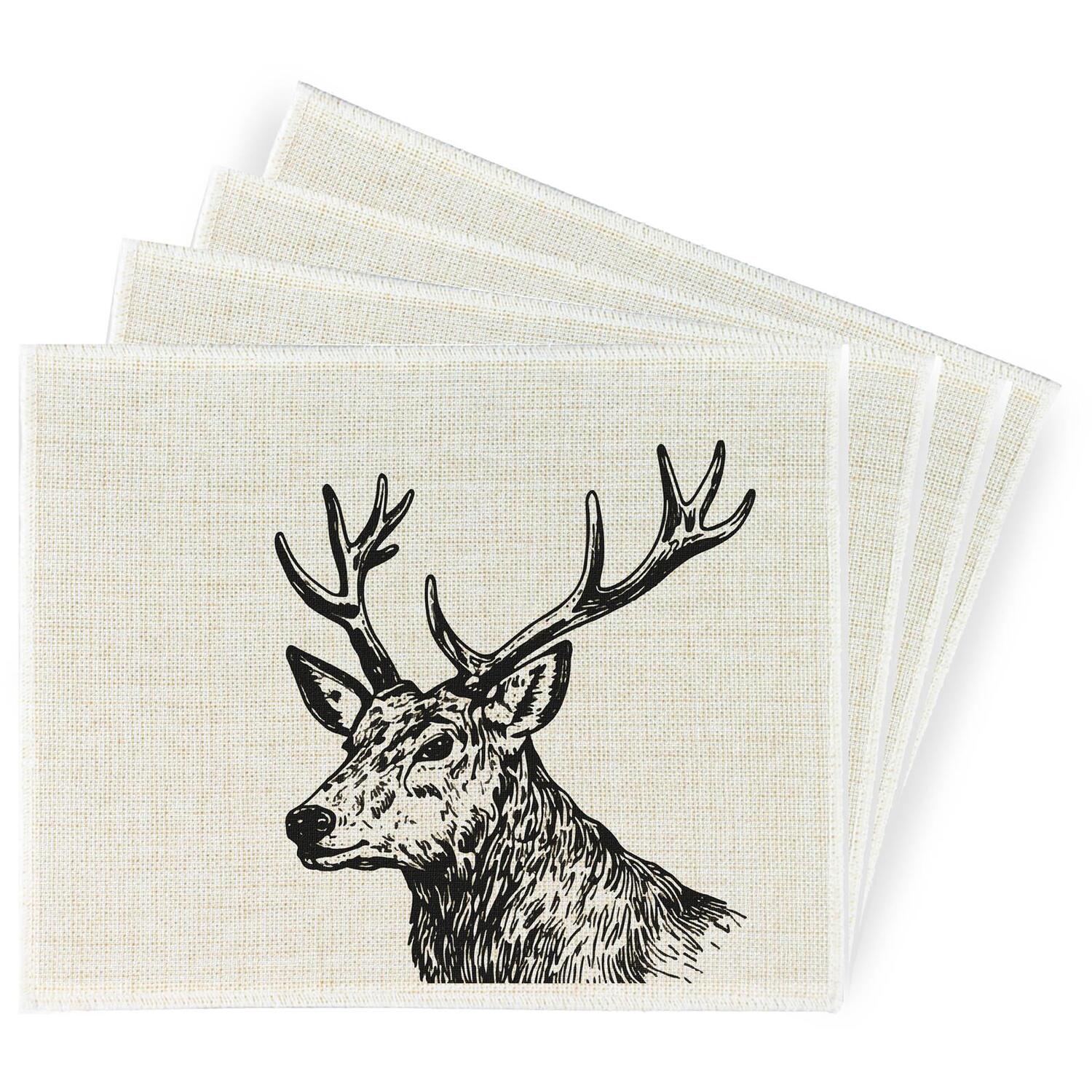 Image of Game Animals Linen Placemats - Set&hellip;
