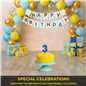 Shatchi Blue Number 3 Candle, Pack of 2, Cake Topper