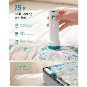 Pack of 9 Vacuum Storage Bags Electric Pump