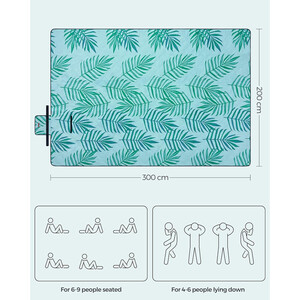 Extra Large Waterproof Picnic Mat Portable Outdoor Blanket, Blue