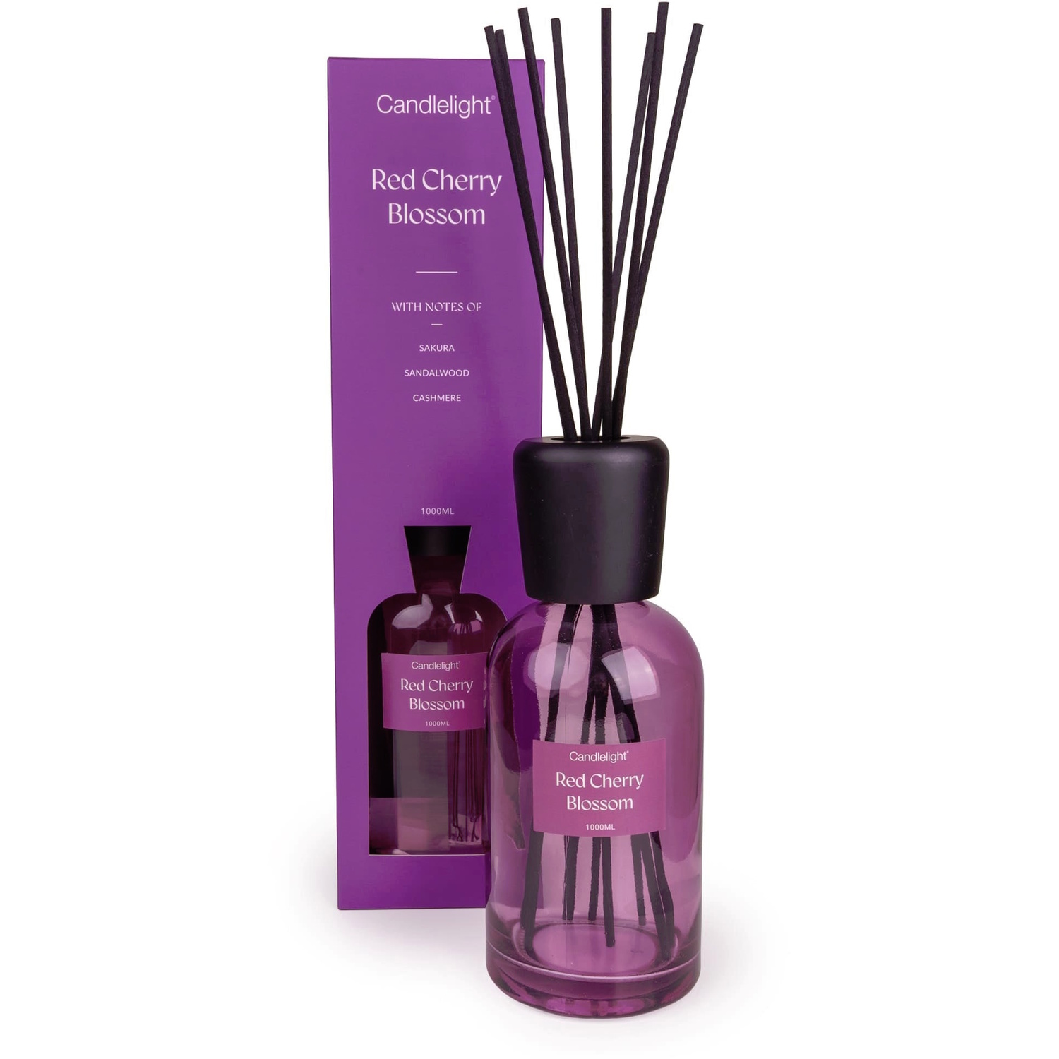 Candlelight Reed Diffuser 1000ml - Red Cherry Blossom in Purple