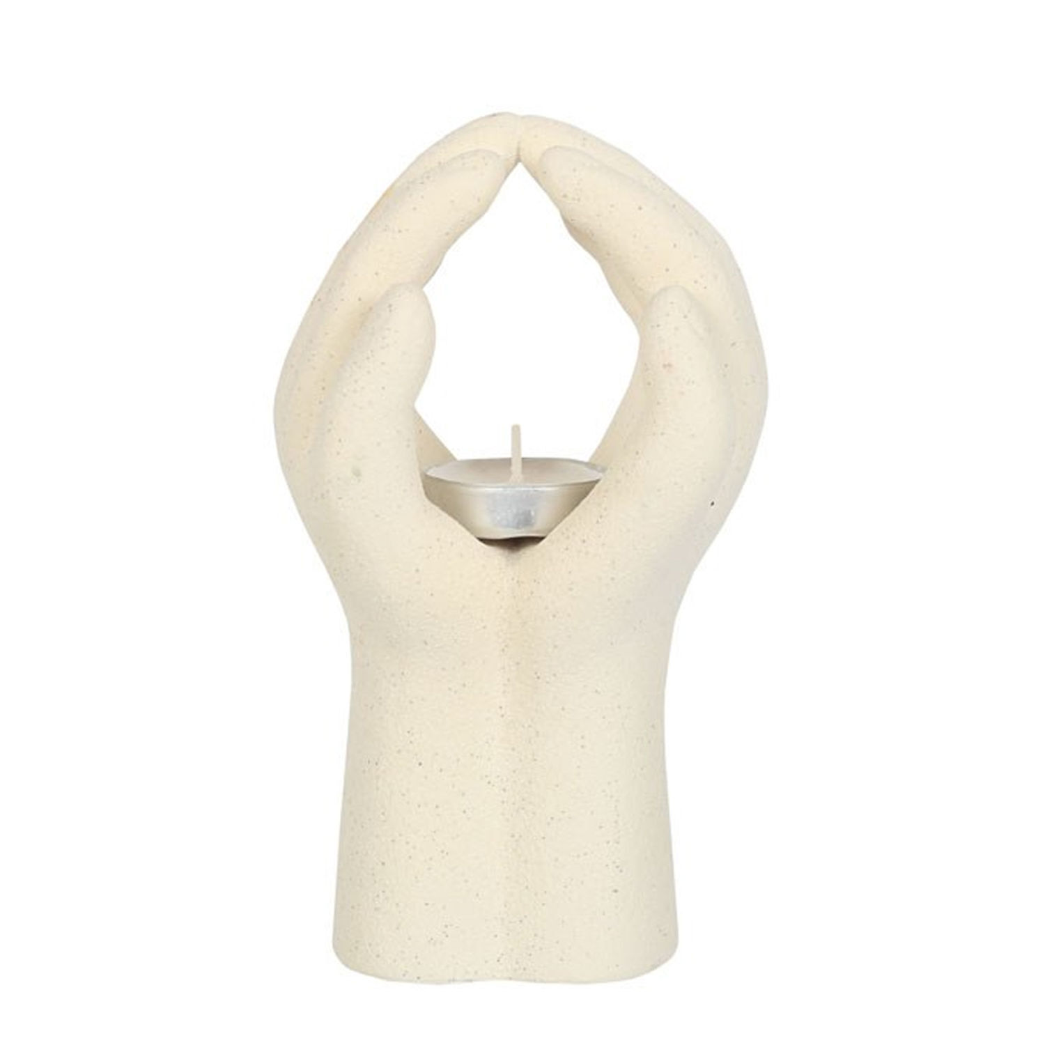 Something Different Praying Hands Tealight Holder - White