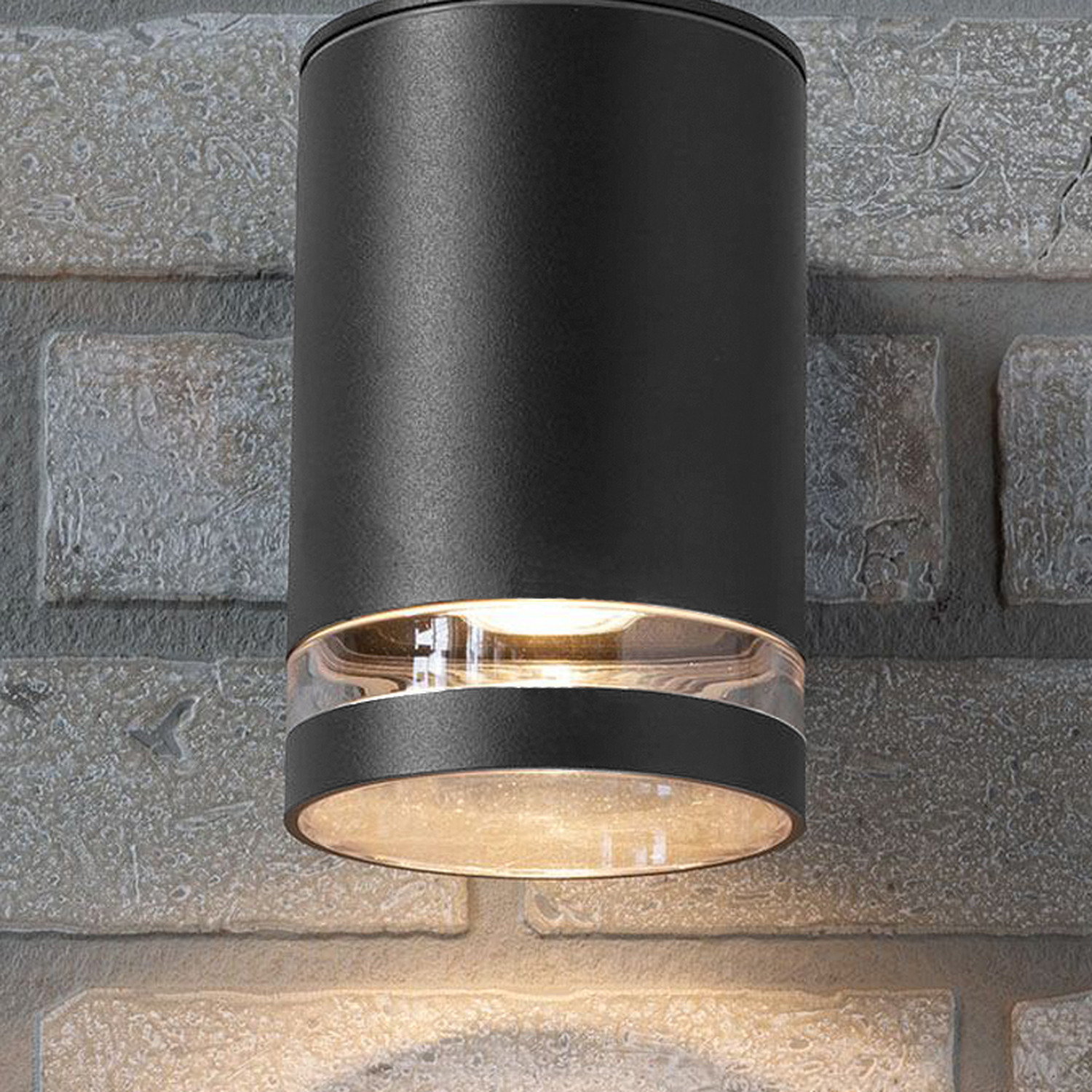 B&Q - Cgc Jennifer Dark Grey Outdoor Single Spot Cylinder Wall Light - Image 2