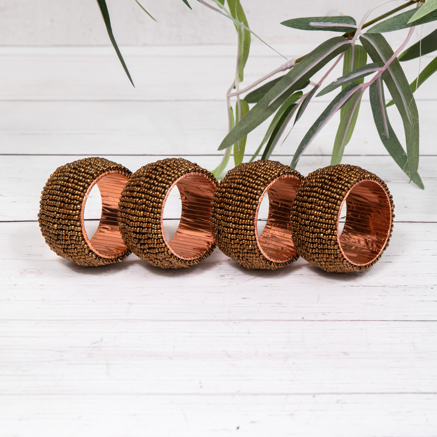 Image of Beaded Napkin Rings - Set of&hellip;
