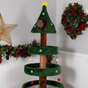 Christmas Tree Cat Tower