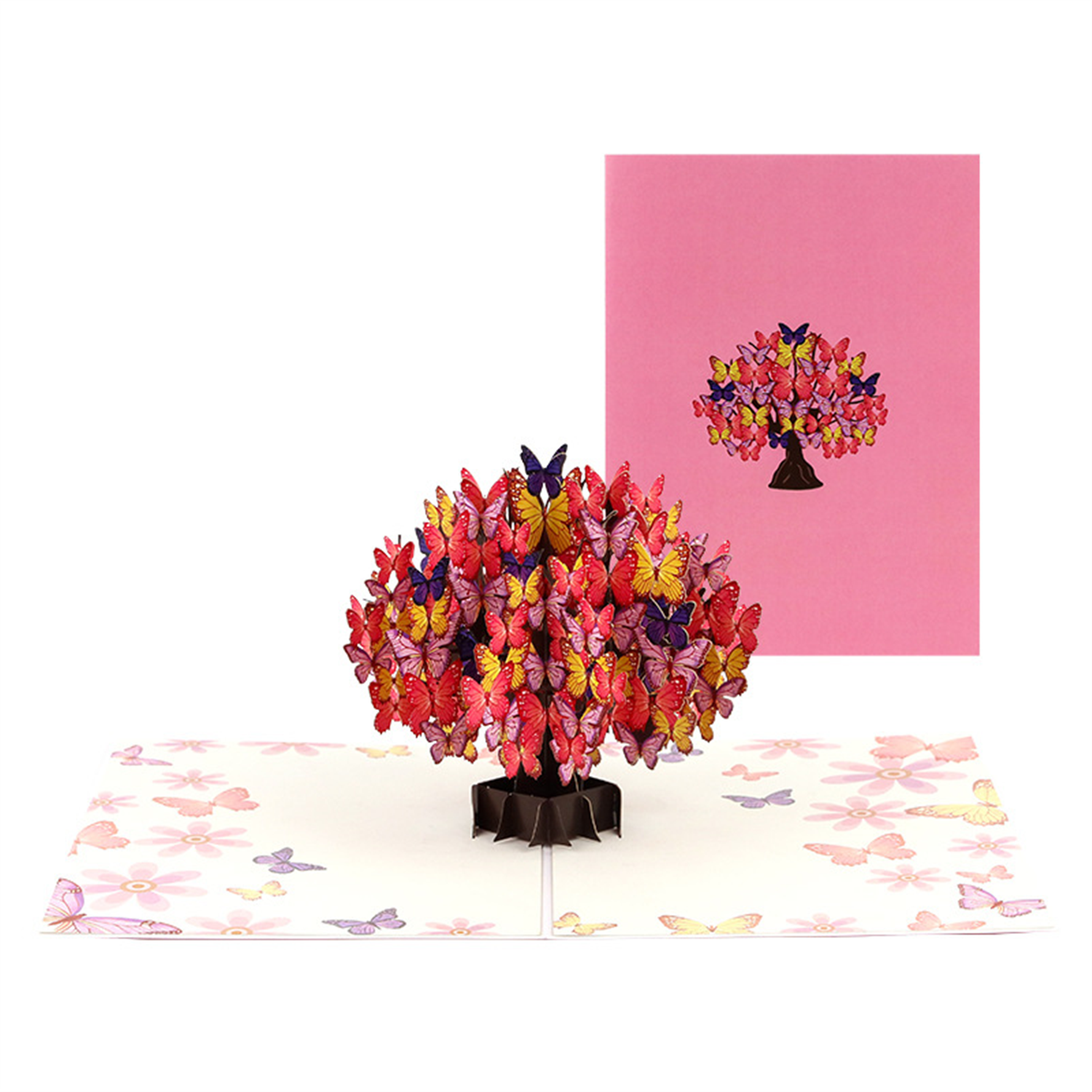 Brightfeel Butterfly Canopy Tree 3D Pop Up Fantasy Greeting Card - White