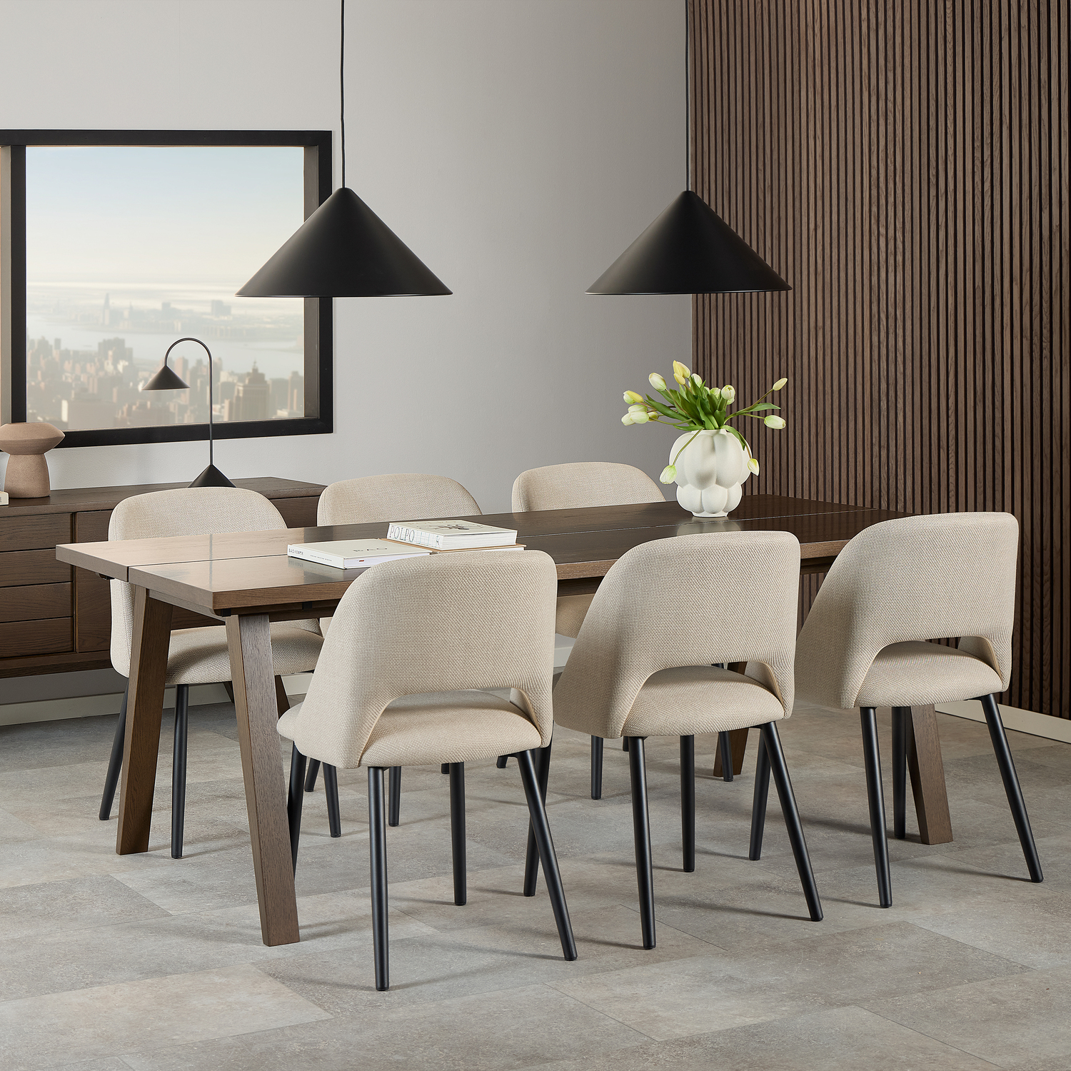 Furniture To Go A-Line Rectanglar Dining Table - Smoked Oak
