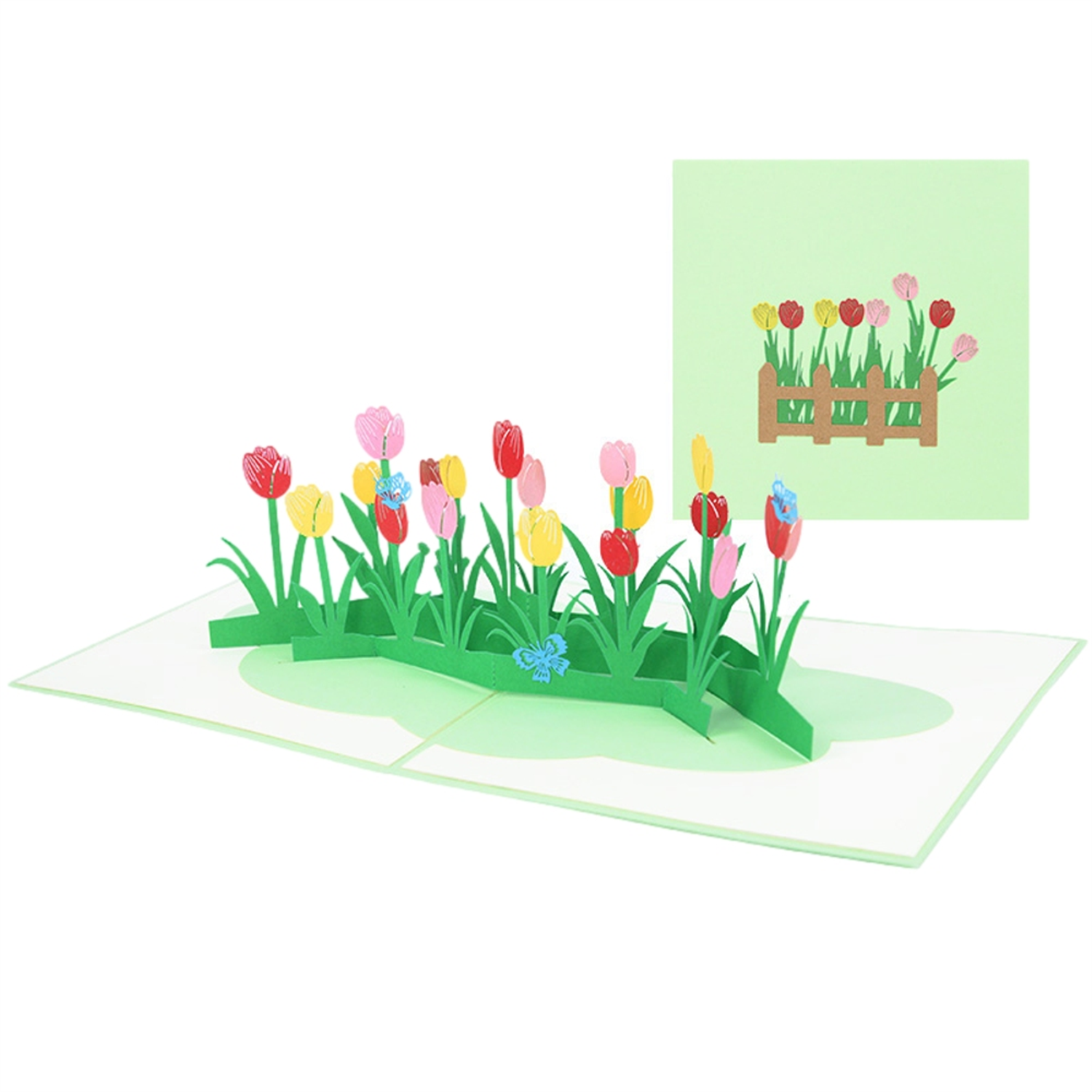  - Colorful Tulip 3D Pop Up Greeting CardMother's Day Anniversary Birthday Get Well - Image 3