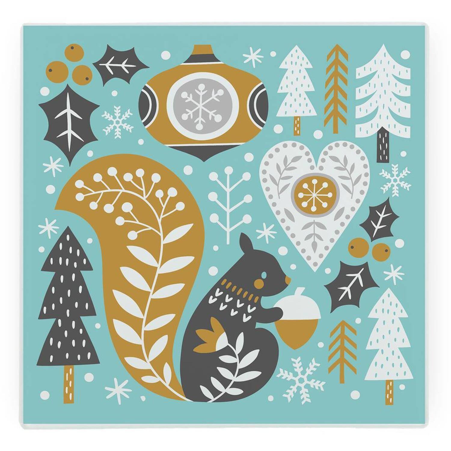 Image of Festive Squirrel Christmas Glass Hot Pot&hellip;