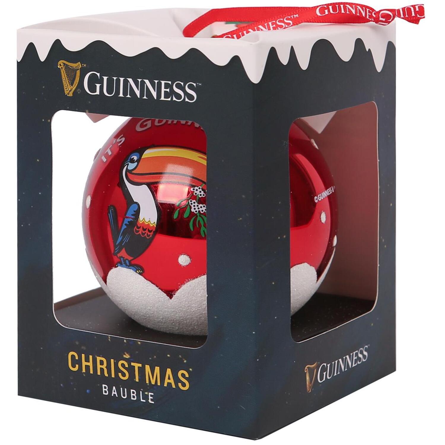 Guinness Unisex Red Toucan Christmas Bauble - 8.5Cm In - Image 3