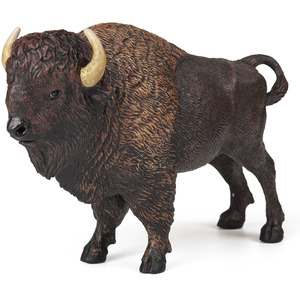 PAPO Wild Animal Kingdom 50119 American Buffalo Toy Figure - Brown