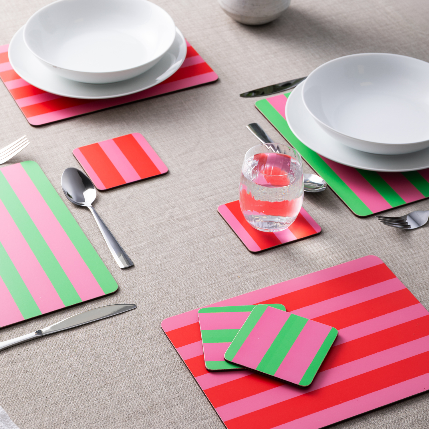 Image of CREATIVE TOPS STRIPES PLACEMAT AND COAST&hellip;