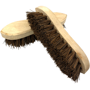Stiff Bassine Wooden Hand Scrubbing Brushes Pack of 2