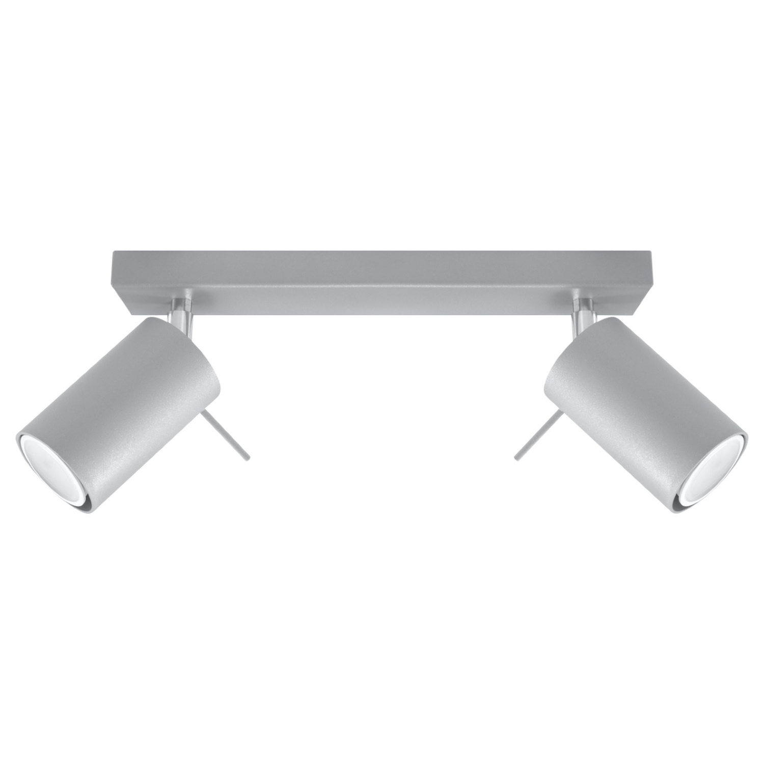 Modern 2 Light Ceiling Spotlight Grey Steel Adjustable GU10 Ceiling Lamp - Image 4