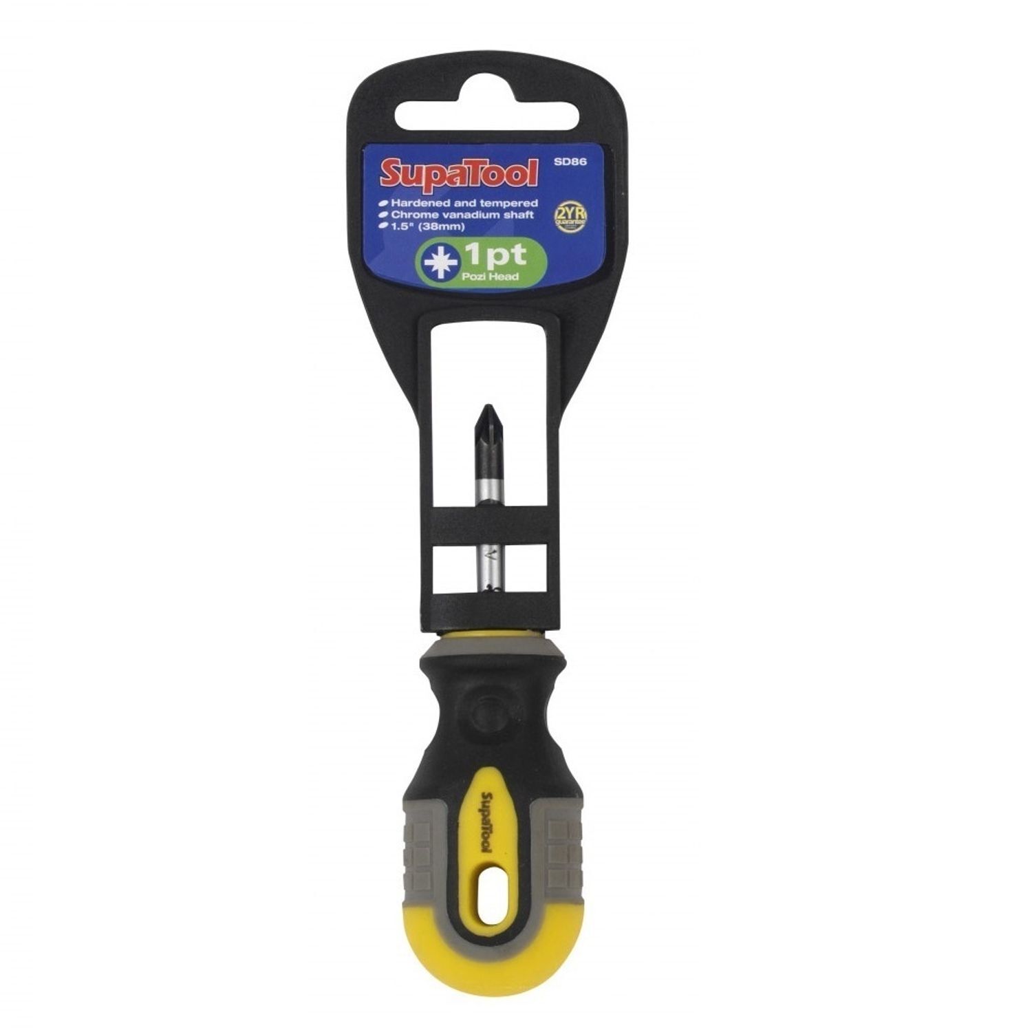 - Supatool Stubby Pozi Screwdriver Black/yellow (One Size) - Image 2