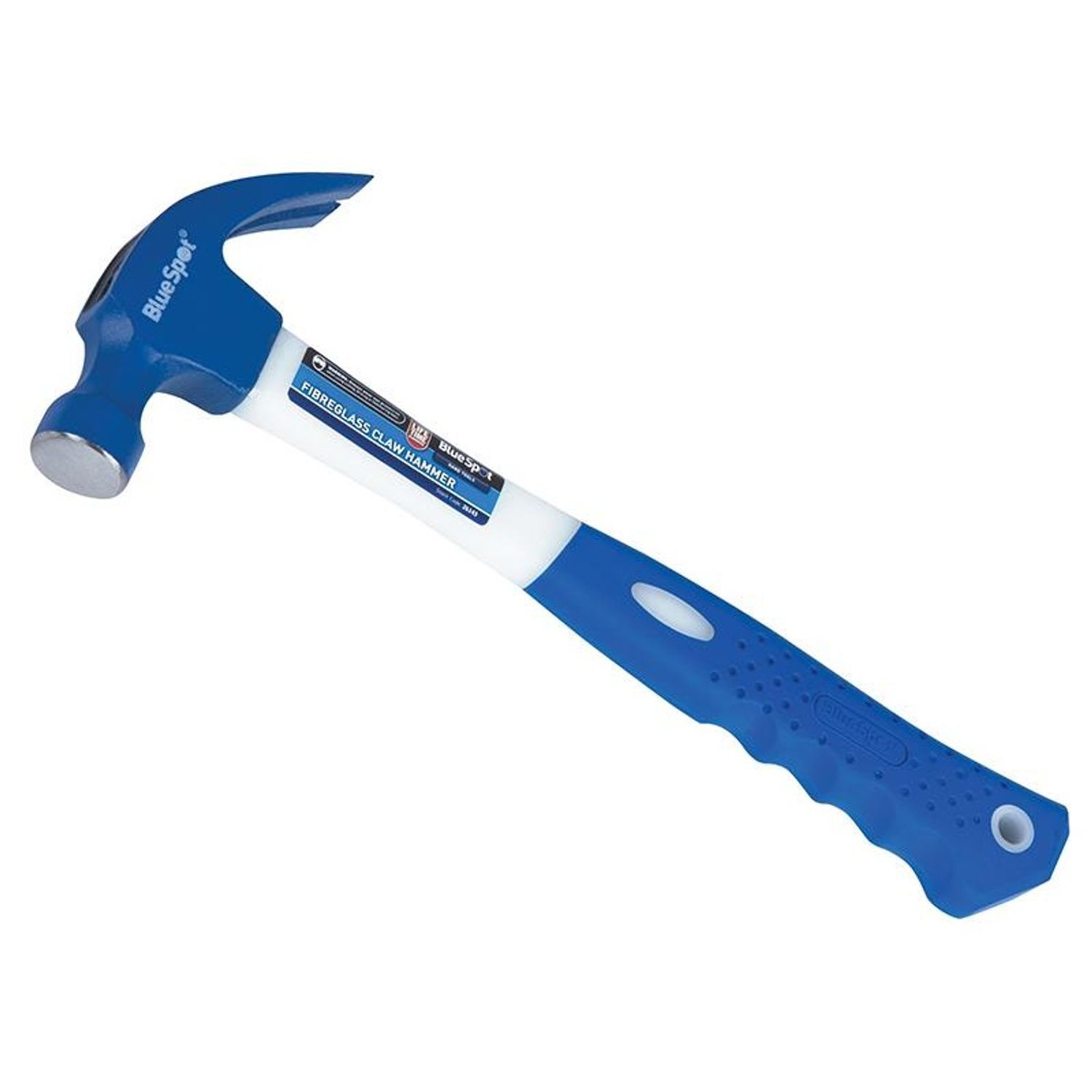 Bluespot Tools Claw Hammer Fibreglass Shaft 570G (20Oz) - Multi Colour