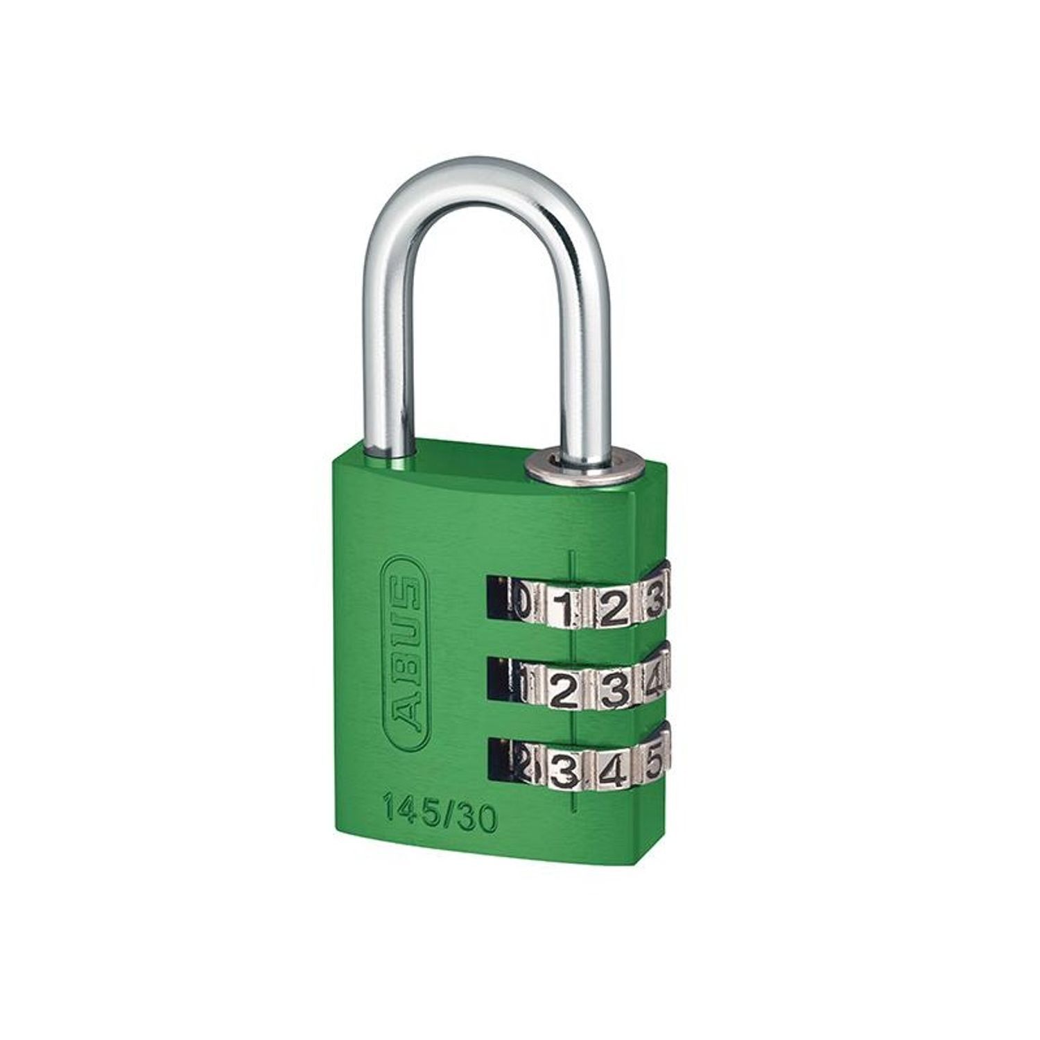 Abus Mechanical 145 Series Aluminium Combination Padlock A - Green / Cotton