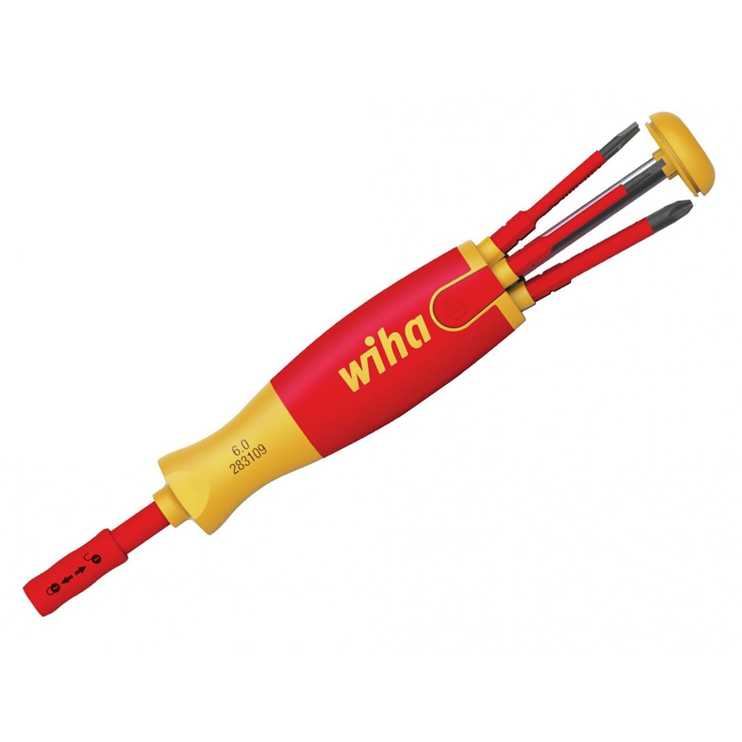 Wiha Liftup Electric Bit Magazine Sl/Pz/Pzs Screwdriver Set, 6 Piece A - Multi Colour