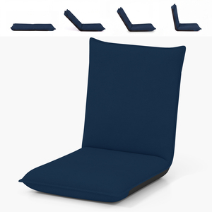 Costway Adjustable Floor Chair with Adjustable Backrest-Blue