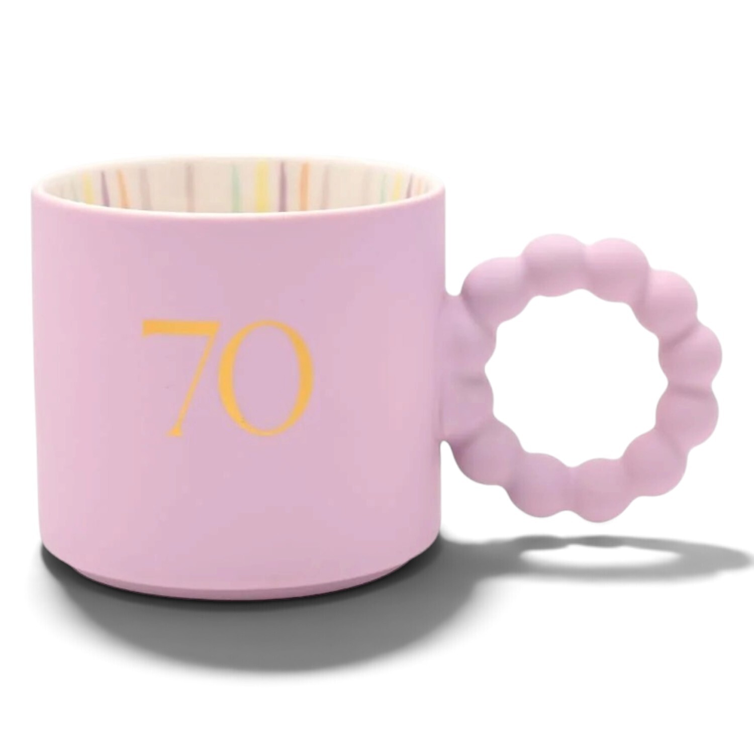 70th Birthday Gift Boxed Mug Confetti Design by Widdop Unique Gifts for Women - Image 2