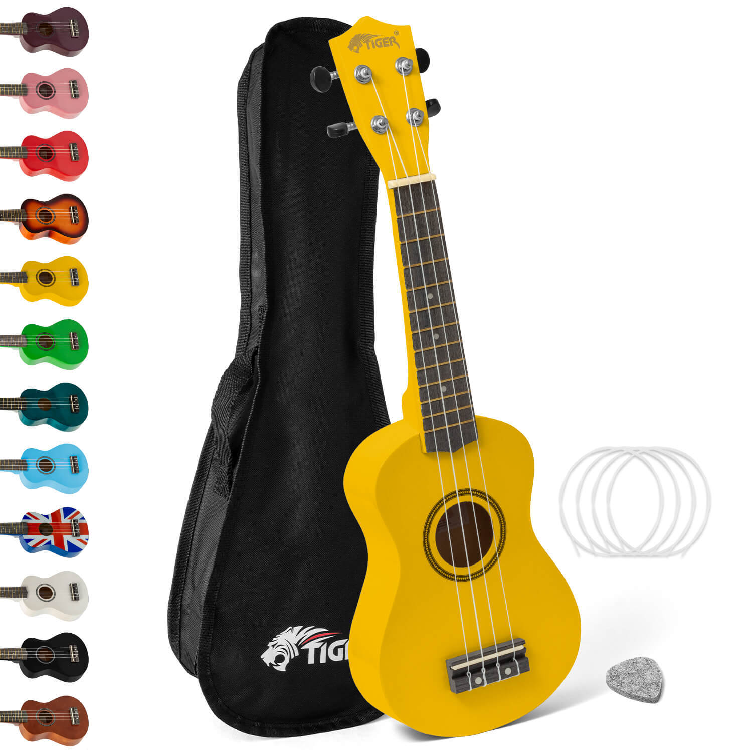 B&Q - Soprano Beginners Ukulele With Gig BagFelt Pick & Aquila Strings - Image 2