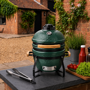 Fire Mountain Fuji 15 Inch Ceramic Kamado BBQ Grill Green