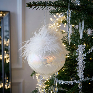 Iridescent Feathered Bauble