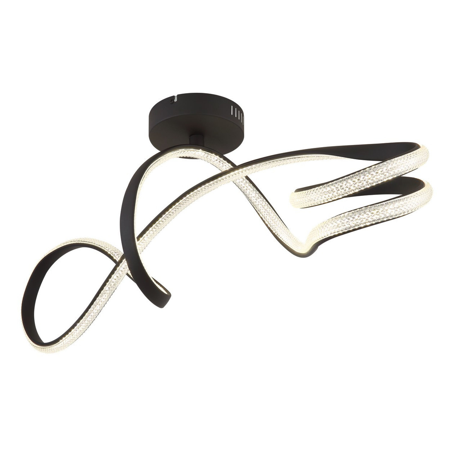 Globo Lighting Swirl Ceiling Light Black