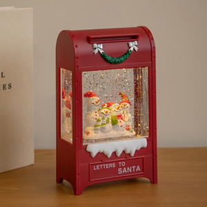 21cm Red Christmas Snowman Letterbox Water Spinner