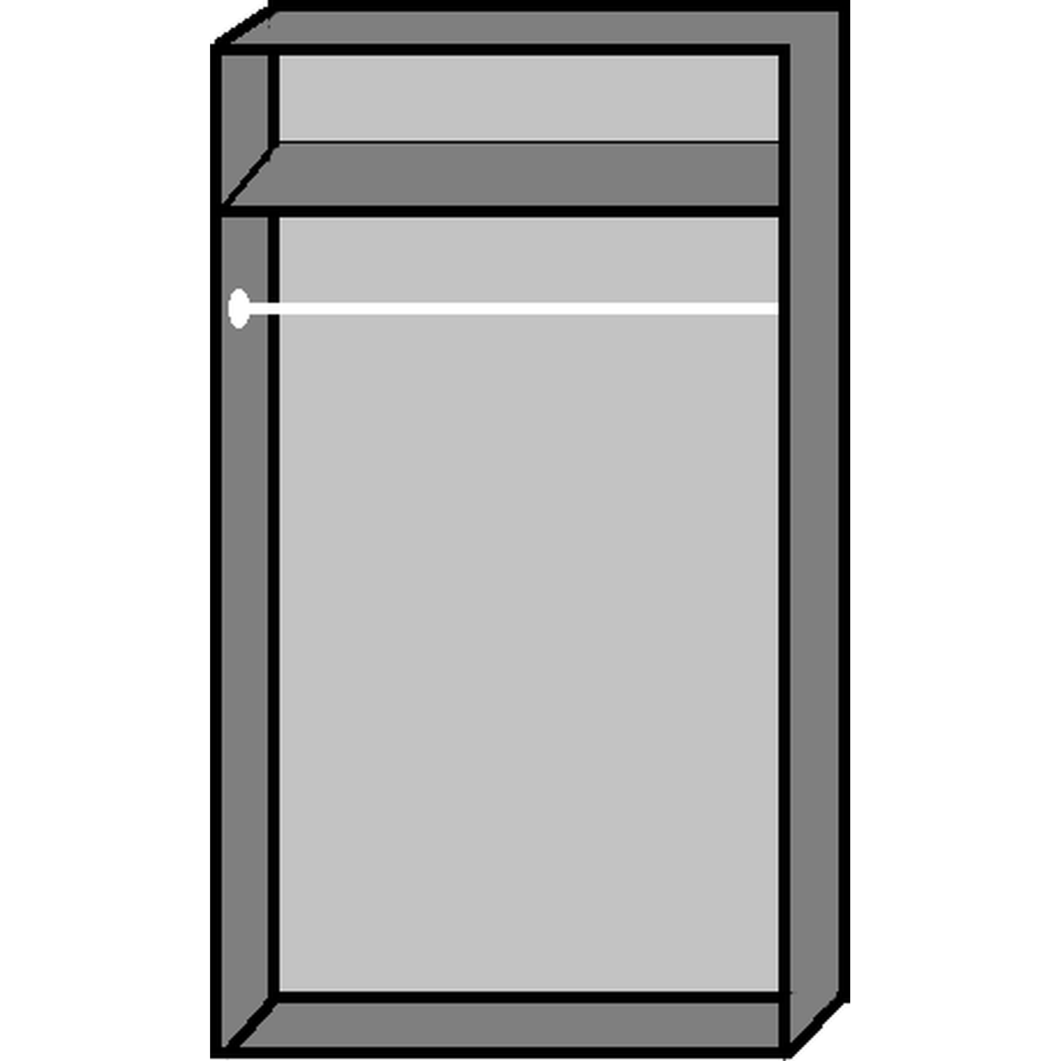 Gamma 2 Door Wardrobe - Gloss White And Oak