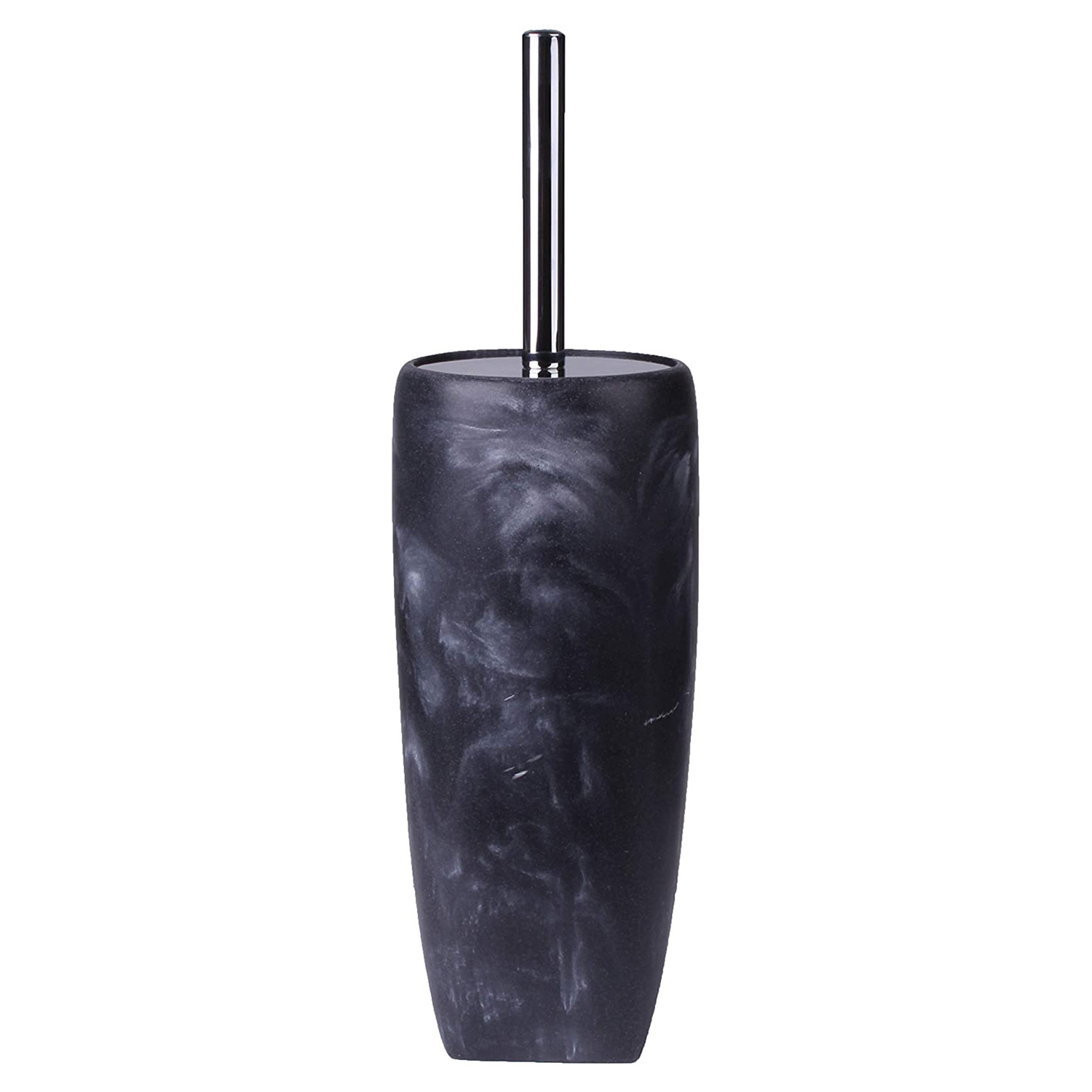 Octavia Grey Resin Marble Toilet Brush and Holder - Grey