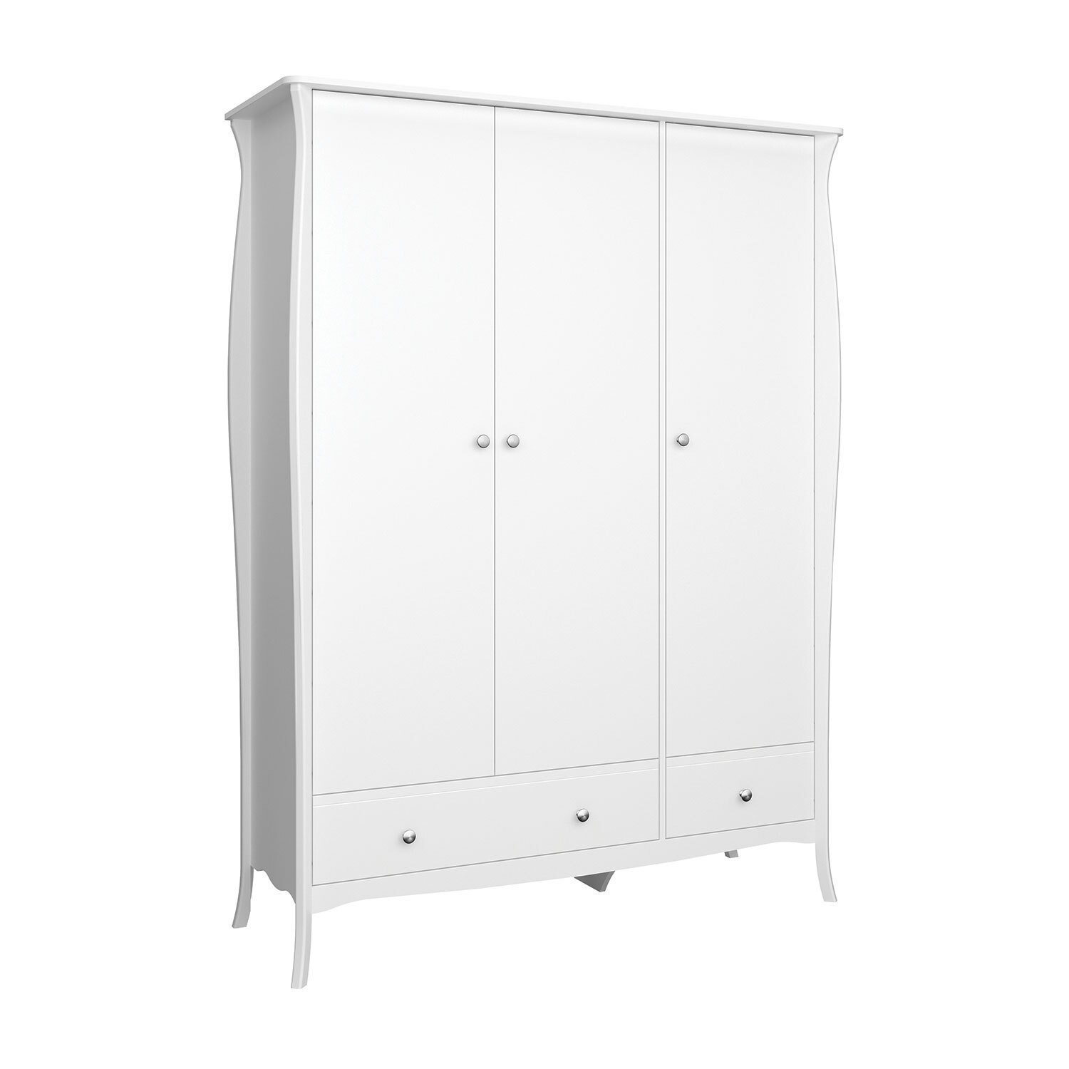 Furniture To Go - Baroque Triple Wardrobe - White thumbnail