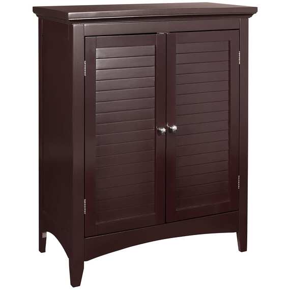 Teamson Home Wooden Bathroom Cabinet Free Standing Unit Brown ELG-595