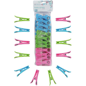 JVL Prism Plastic Clip Pegs with Hooks