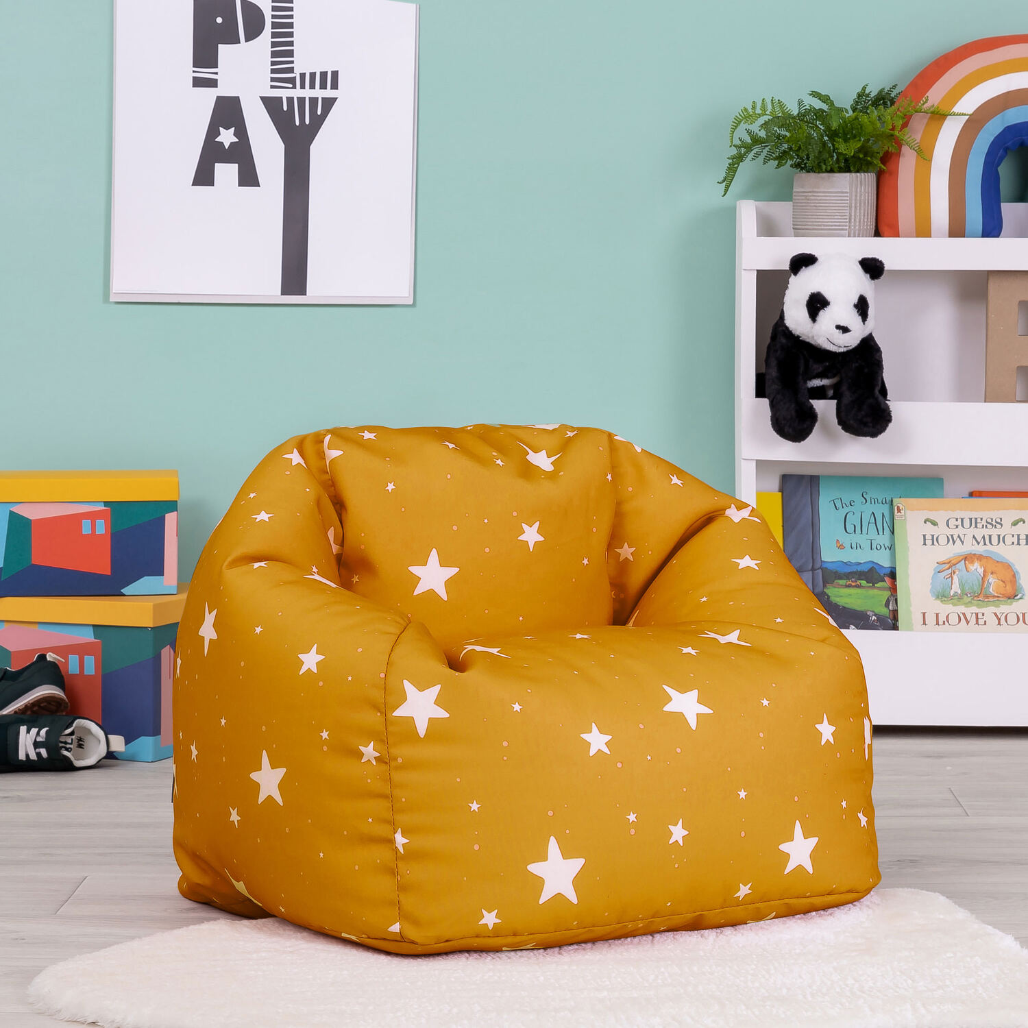 Icon Kids Starry Skies Bean Bag Chair - Yellow