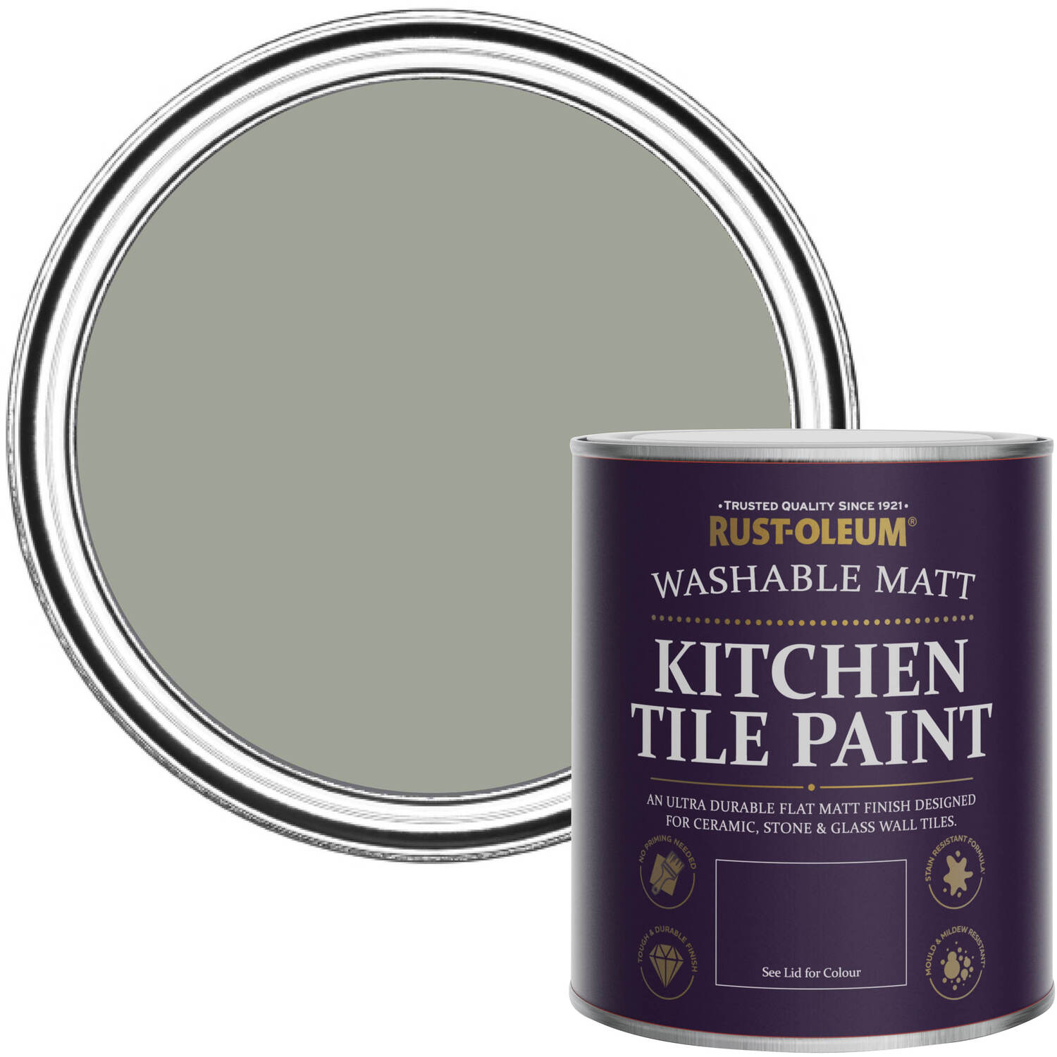 Rust-Oleum  Kitchen Tile Paint Matt - Tea Leaf 750ml -  Green